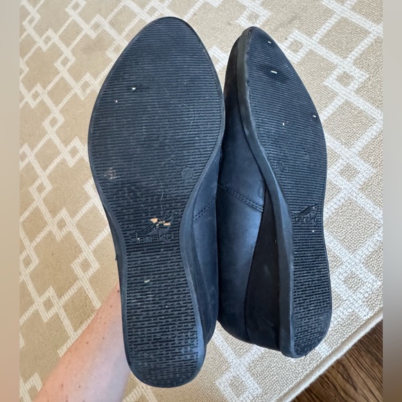 Dansko Black Leather Comfort Loafers Wedge Slip On Work Shoes Nurse EU39 US 8.5 - Picture 8 of 11